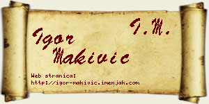 Igor Makivić vizit kartica